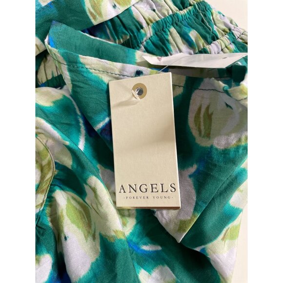 Angels Forever Young Green Floral Midi Dress Womens Size Small - Picture 9 of 11